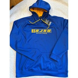 Colosseum Mens SJSU Spartans Hoodie Royal Blue Yellow Athletic Size XXL #633